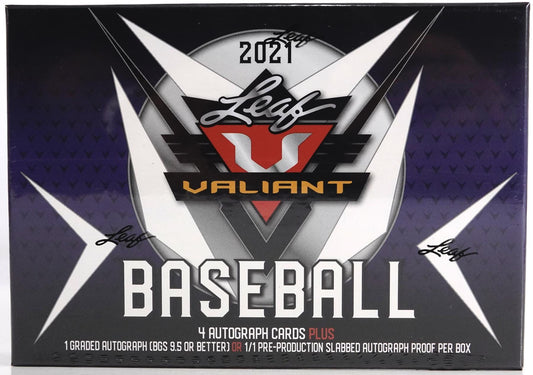 2021 Leaf Valiant Baseball Hobby Box - Columbia Hobby - Sports Card Boxes - Toploaders - Card Savers
