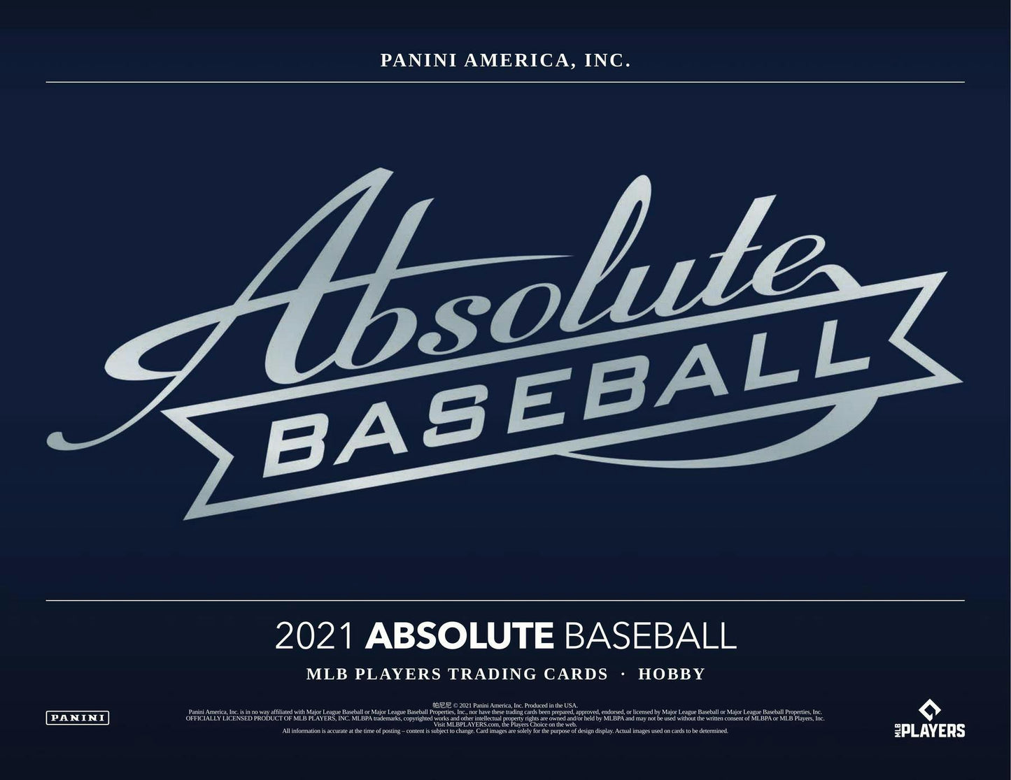 2021 Panini Absolute Baseball Hobby Box - Columbia Hobby - Sports Card Boxes - Toploaders - Card Savers