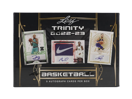 2022 - 23 Leaf Trinity Basketball Hobby Box - Columbia Hobby - Sports Card Boxes - Toploaders - Card Savers