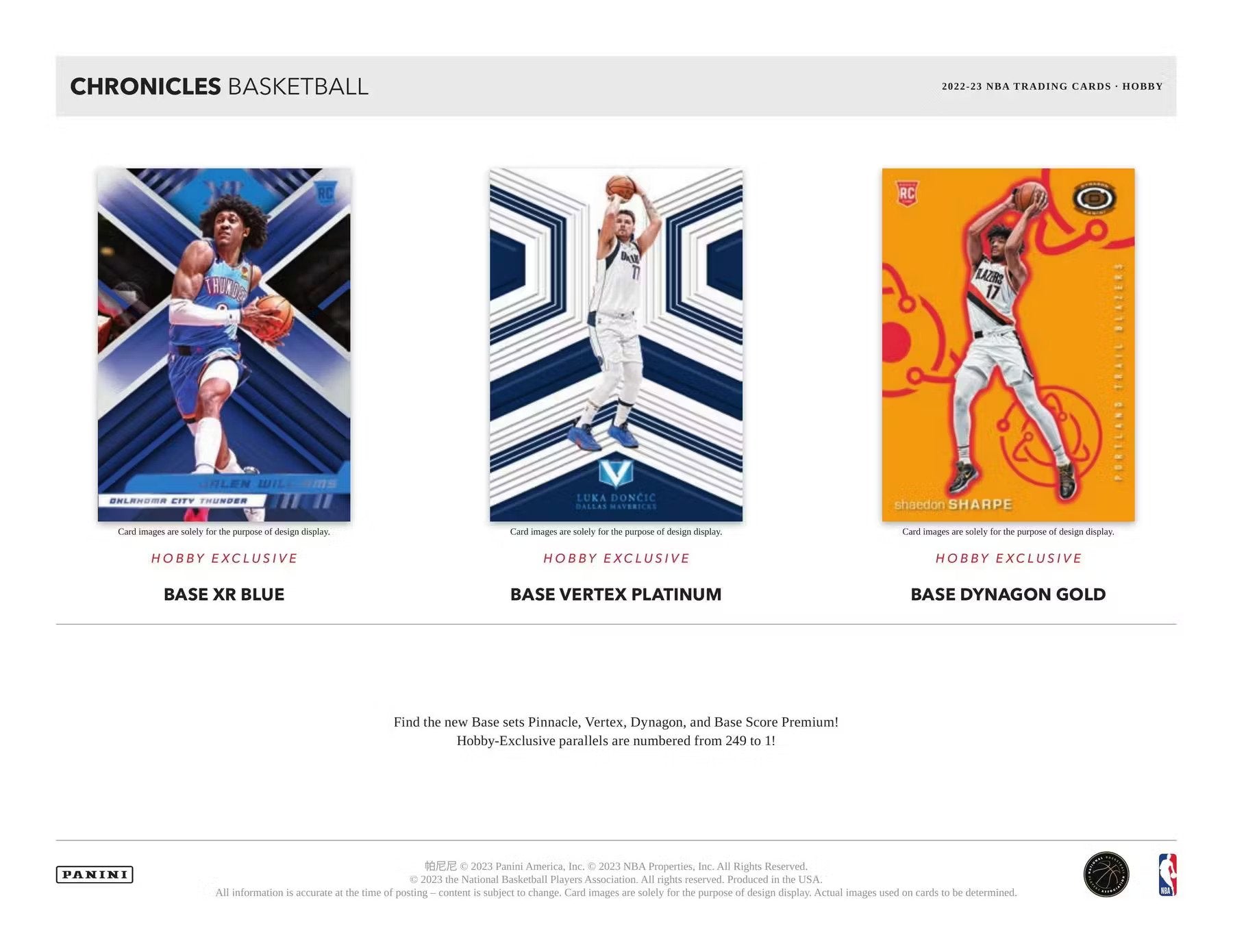 2022 - 23 Panini Chronicles Basketball Hobby Box - Columbia Hobby - Sports Card Boxes - Toploaders - Card Savers