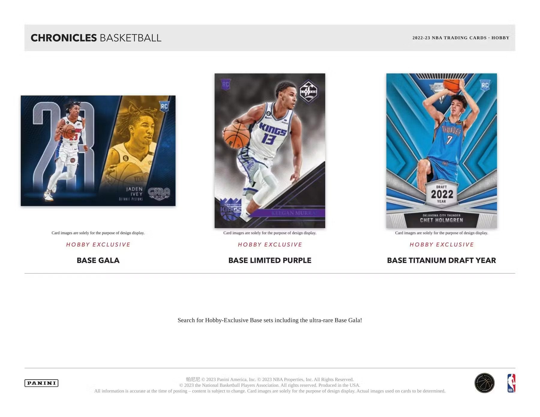 2022 - 23 Panini Chronicles Basketball Hobby Box - Columbia Hobby - Sports Card Boxes - Toploaders - Card Savers