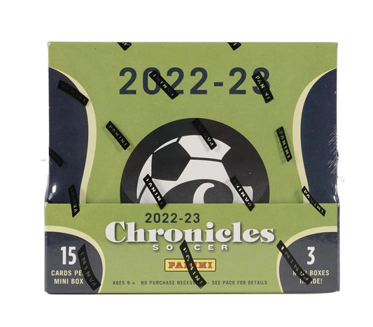 2022 - 23 Panini Chronicles Soccer Hobby Box - Columbia Hobby - Sports Card Boxes - Toploaders - Card Savers