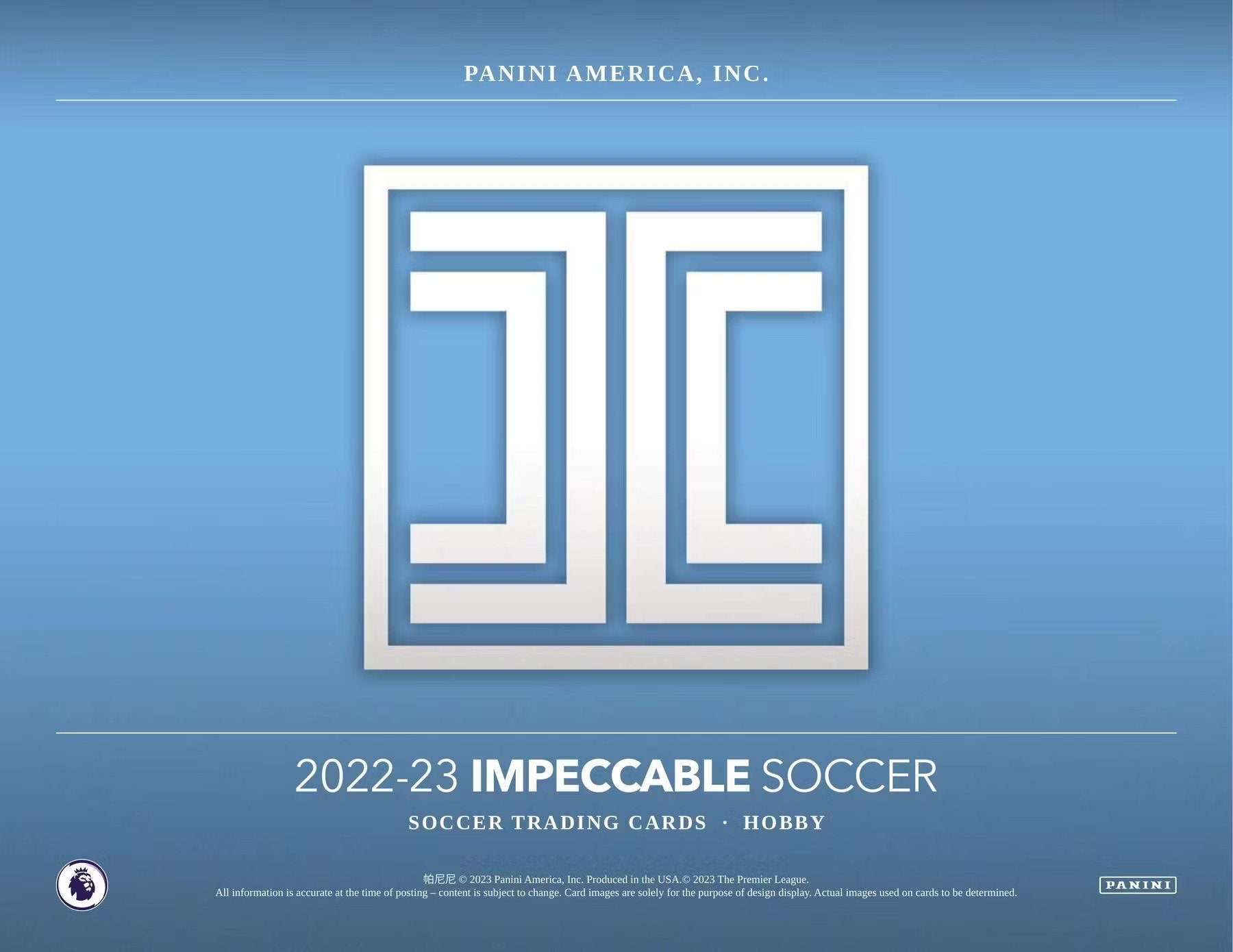 2022 - 23 Panini Impeccable Premier League EPL Soccer Hobby Box - Columbia Hobby - Sports Card Boxes - Toploaders - Card Savers