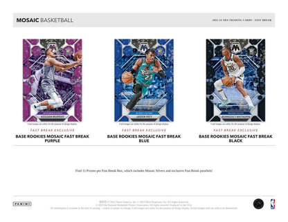 2022 - 23 Panini Mosaic Basketball Fast Break Box - Columbia Hobby - Sports Card Boxes - Toploaders - Card Savers