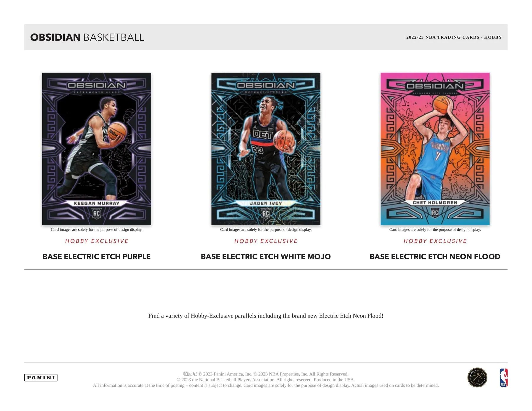 2022 - 23 Panini Obsidian Basketball Hobby Box - Columbia Hobby - Sports Card Boxes - Toploaders - Card Savers