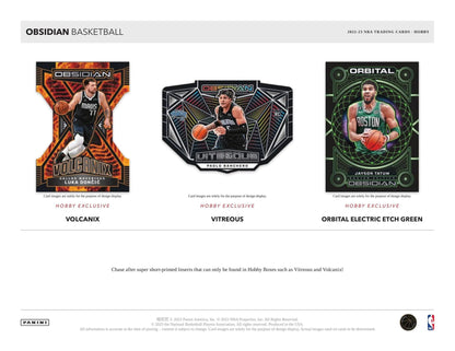 2022 - 23 Panini Obsidian Basketball Hobby Box - Columbia Hobby - Sports Card Boxes - Toploaders - Card Savers