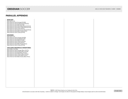 2022 - 23 Panini Obsidian Soccer Hobby Box - Columbia Hobby - Sports Card Boxes - Toploaders - Card Savers