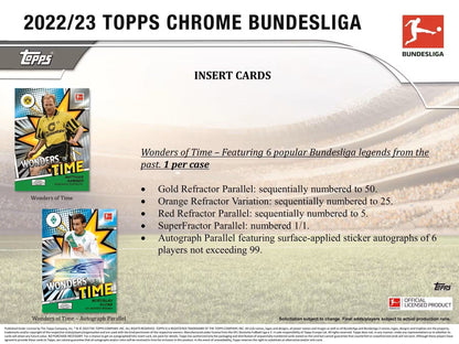 2022 - 23 Topps Chrome Bundesliga Soccer Hobby Box - Columbia Hobby - Sports Card Boxes - Toploaders - Card Savers