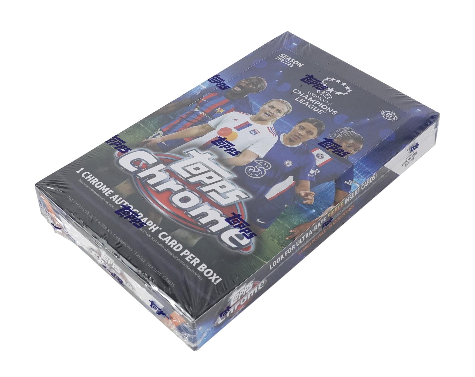 2022 - 23 Topps Chrome UEFA Women's Champions League Soccer Hobby Box - Columbia Hobby - Sports Card Boxes - Toploaders - Card Savers