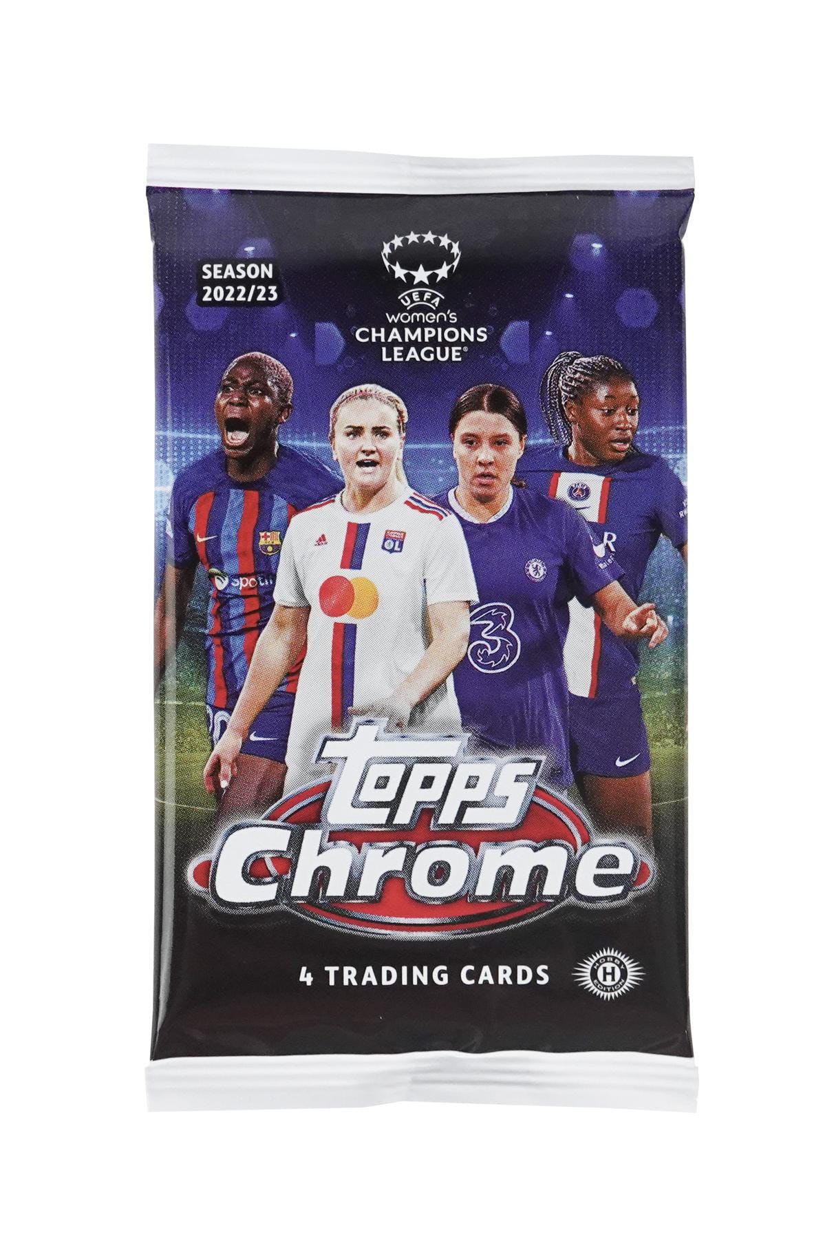 2022 - 23 Topps Chrome UEFA Women's Champions League Soccer Hobby Box - Columbia Hobby - Sports Card Boxes - Toploaders - Card Savers