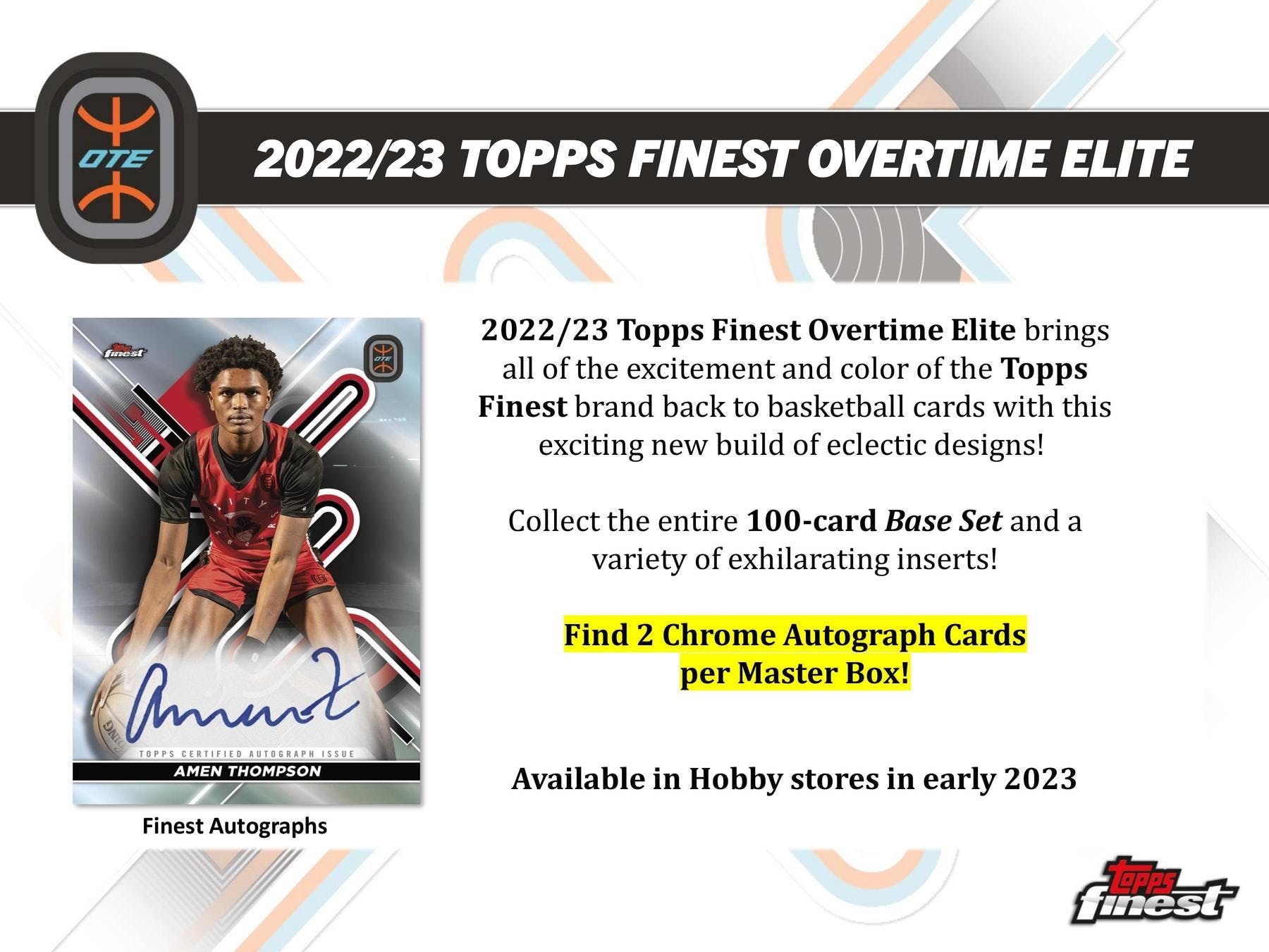 2022 - 23 Topps Finest Elite Overtime Edition Basketball - Columbia Hobby - Sports Card Boxes - Toploaders - Card Savers