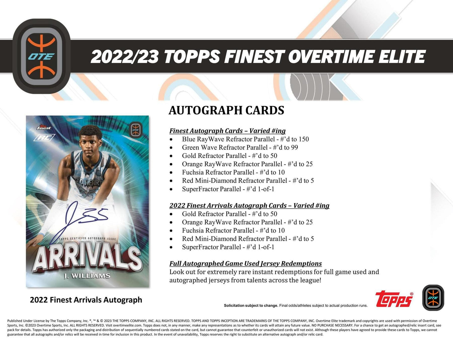 2022 - 23 Topps Finest Elite Overtime Edition Basketball - Columbia Hobby - Sports Card Boxes - Toploaders - Card Savers