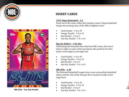 2022 - 23 Topps NBL Basketball Hobby Box - Columbia Hobby - Sports Card Boxes - Toploaders - Card Savers