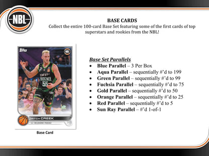 2022 - 23 Topps NBL Basketball Hobby Box - Columbia Hobby - Sports Card Boxes - Toploaders - Card Savers