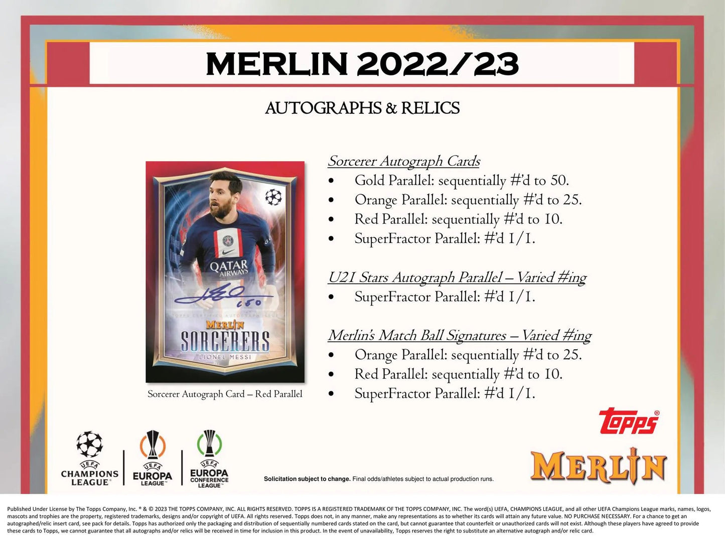 2022 - 23 Topps UEFA Club Competitions Merlin Chrome Soccer Hobby Box - Columbia Hobby - Sports Card Boxes - Toploaders - Card Savers