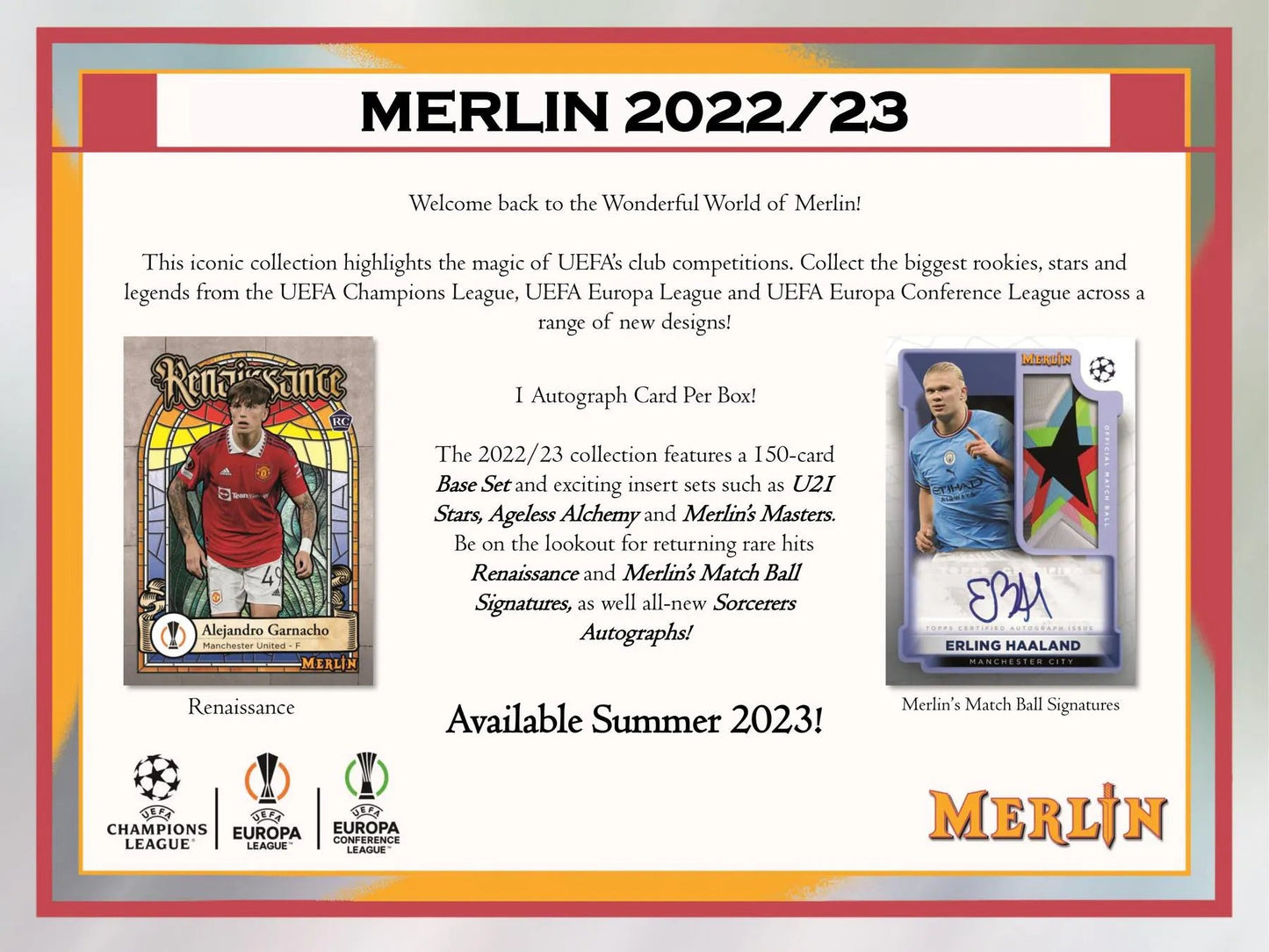 2022 - 23 Topps UEFA Club Competitions Merlin Chrome Soccer Hobby Box - Columbia Hobby - Sports Card Boxes - Toploaders - Card Savers