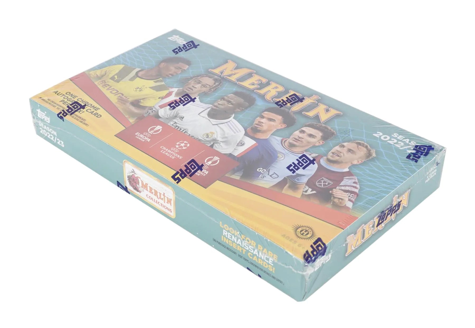 2022 - 23 Topps UEFA Club Competitions Merlin Chrome Soccer Hobby Box - Columbia Hobby - Sports Card Boxes - Toploaders - Card Savers