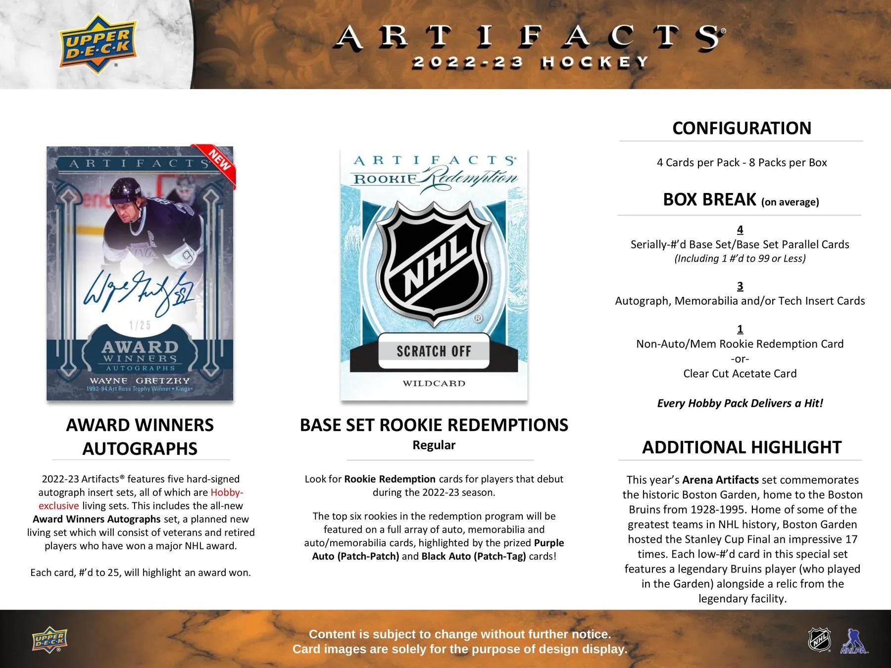 2022 - 23 Upper Deck Artifacts Hockey Hobby Box - Columbia Hobby - Sports Card Boxes - Toploaders - Card Savers