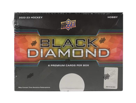 2022 - 23 Upper Deck Black Diamond Hockey Hobby Box - Columbia Hobby - Sports Card Boxes - Toploaders - Card Savers