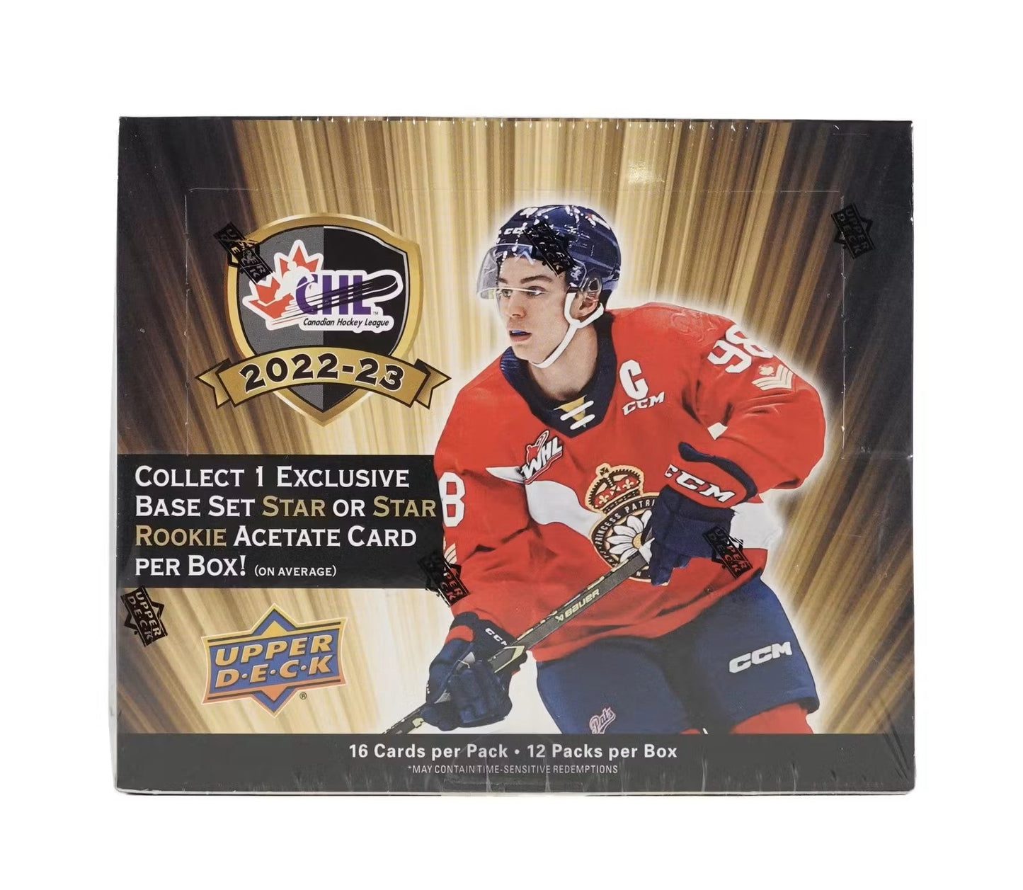2022 - 23 Upper Deck CHL Hockey Hobby Box - Columbia Hobby - Sports Card Boxes - Toploaders - Card Savers