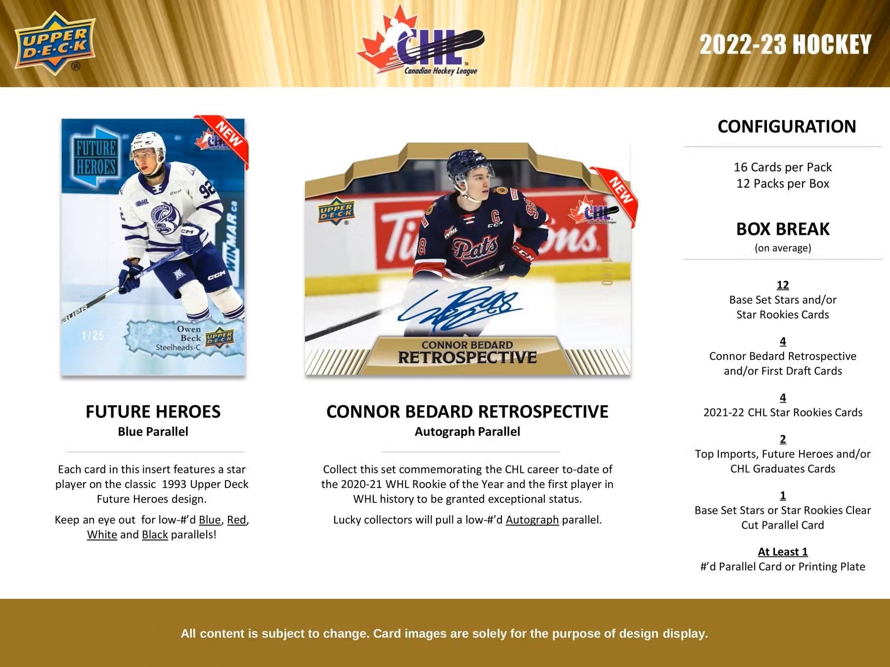 2022 - 23 Upper Deck CHL Hockey Hobby Box - Columbia Hobby - Sports Card Boxes - Toploaders - Card Savers