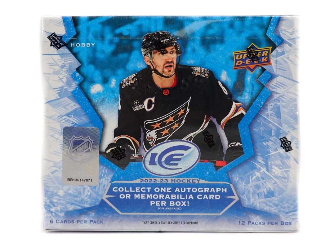 2022 - 23 Upper Deck ICE Hockey Hobby Box - Columbia Hobby - Sports Card Boxes - Toploaders - Card Savers