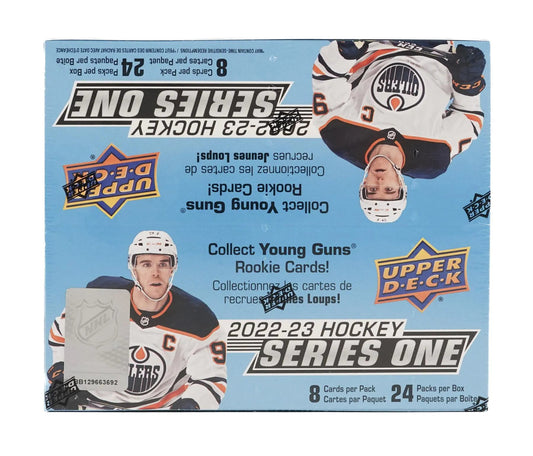 2022 - 23 Upper Deck Series 1 Hockey Retail Box - Columbia Hobby - Sports Card Boxes - Toploaders - Card Savers
