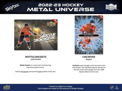 2022 - 23 Upper Deck Skybox Metal Universe Hockey Hobby Box - Columbia Hobby - Sports Card Boxes - Toploaders - Card Savers