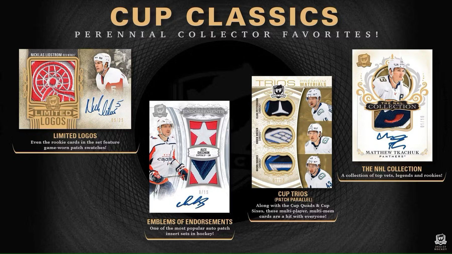 2022 - 23 Upper Deck The Cup Hockey Hobby Box - Columbia Hobby - Sports Card Boxes - Toploaders - Card Savers