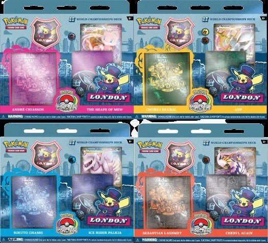 2022 and 2023 Pokemon Dual World Championships Deck Bundle (Styles May Vary) - Columbia Hobby - Sports Card Boxes - Toploaders - Card Savers