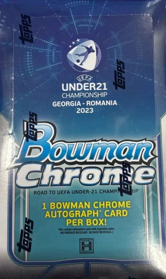 2022 Bowman Chrome Road to UEFA Under - 21 European Championship Soccer Hobby Box - Columbia Hobby - Sports Card Boxes - Toploaders - Card Savers