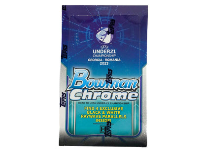 2022 Bowman Chrome Road to UEFA Under - 21 European Championship Soccer LITE Box - Columbia Hobby - Sports Card Boxes - Toploaders - Card Savers