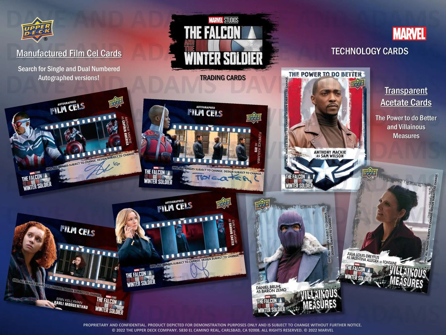 2022 Marvel Studios The Falcon and The Winter Soldier - Columbia Hobby - Sports Card Boxes - Toploaders - Card Savers