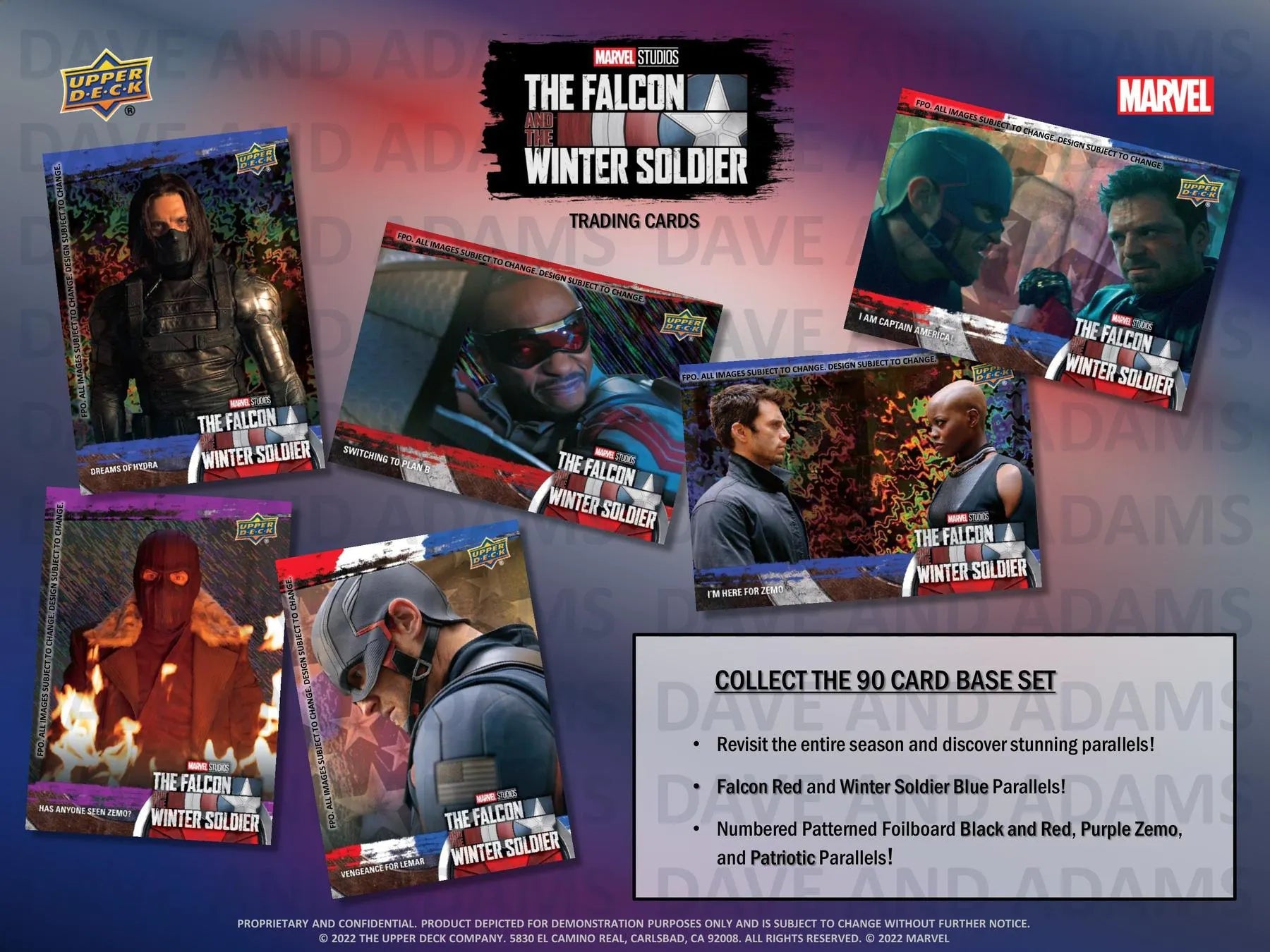 2022 Marvel Studios The Falcon and The Winter Soldier - Columbia Hobby - Sports Card Boxes - Toploaders - Card Savers