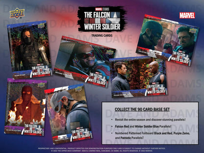 2022 Marvel Studios The Falcon and The Winter Soldier - Columbia Hobby - Sports Card Boxes - Toploaders - Card Savers