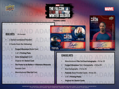 2022 Marvel Studios The Falcon and The Winter Soldier - Columbia Hobby - Sports Card Boxes - Toploaders - Card Savers
