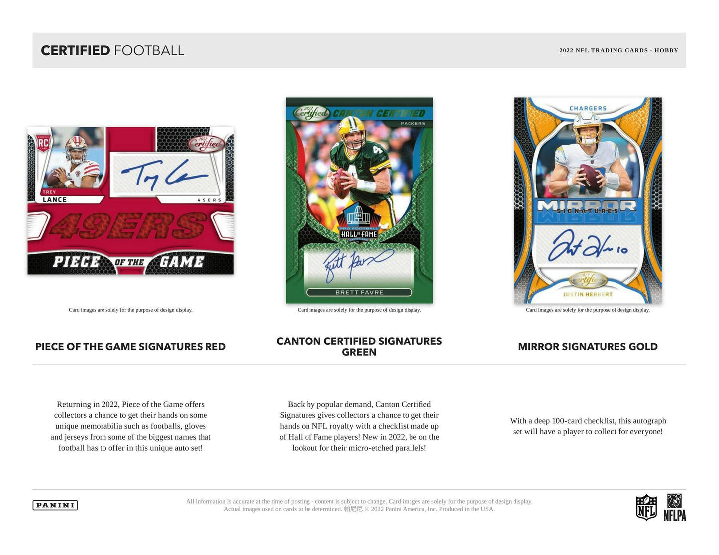 2022 Panini Certified Football 1st Off The Line FOTL Hobby Box - Columbia Hobby - Sports Card Boxes - Toploaders - Card Savers
