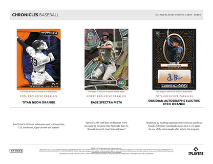 2022 Panini Chronicles Baseball Hobby Box - Columbia Hobby - Sports Card Boxes - Toploaders - Card Savers