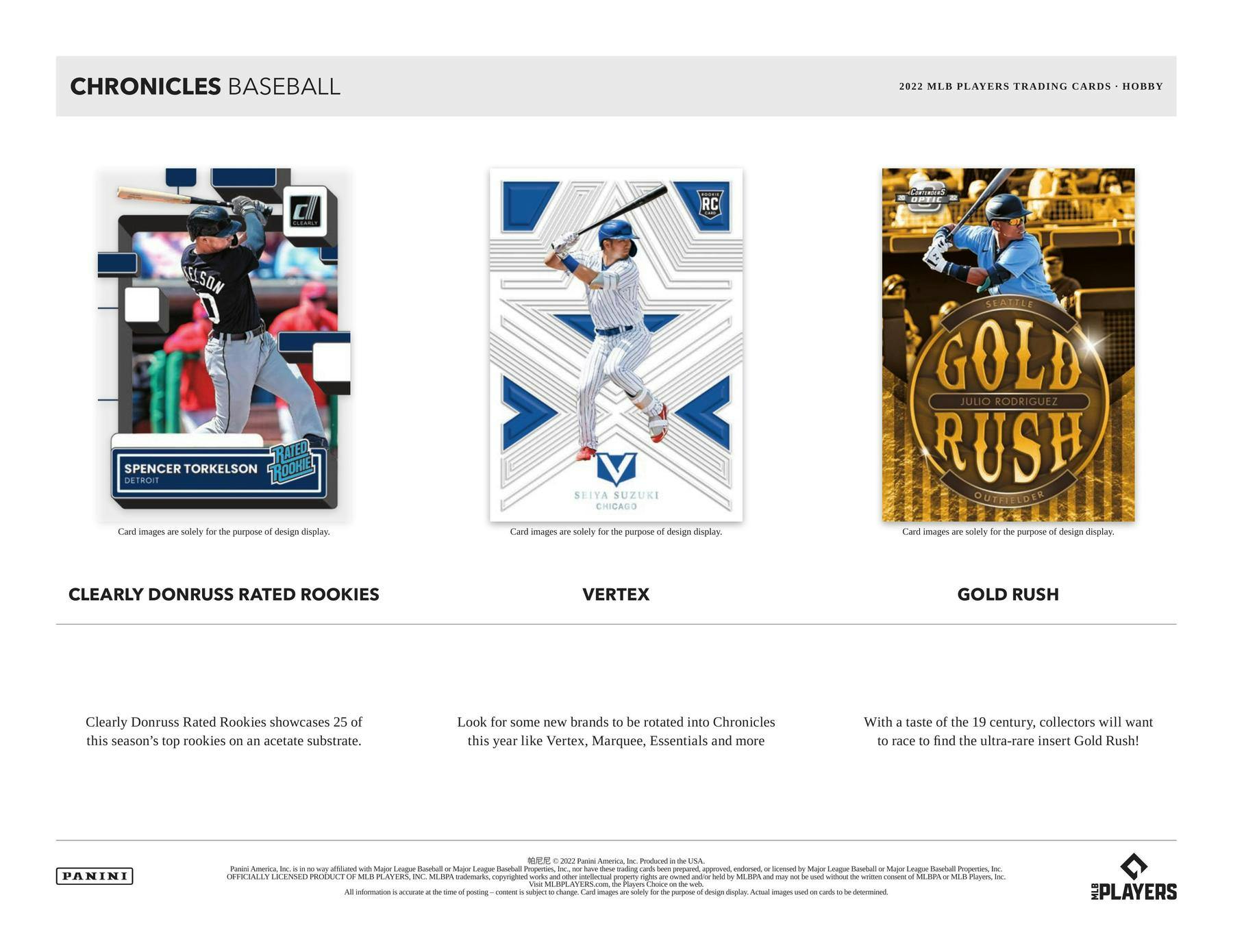 2022 Panini Chronicles Baseball Hobby Box - Columbia Hobby - Sports Card Boxes - Toploaders - Card Savers