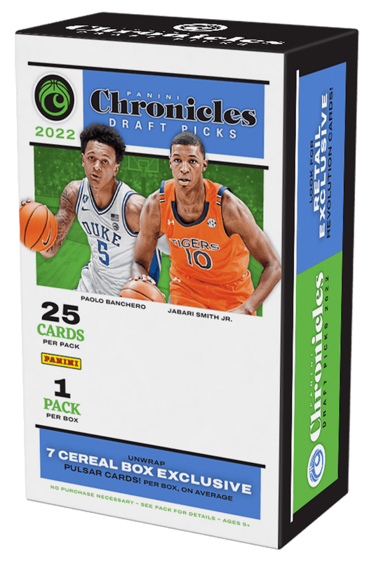 2022 Panini Chronicles Draft Picks Collegiate Basketball Trading Card Box (Cereal Box) - Columbia Hobby - Sports Card Boxes - Toploaders - Card Savers
