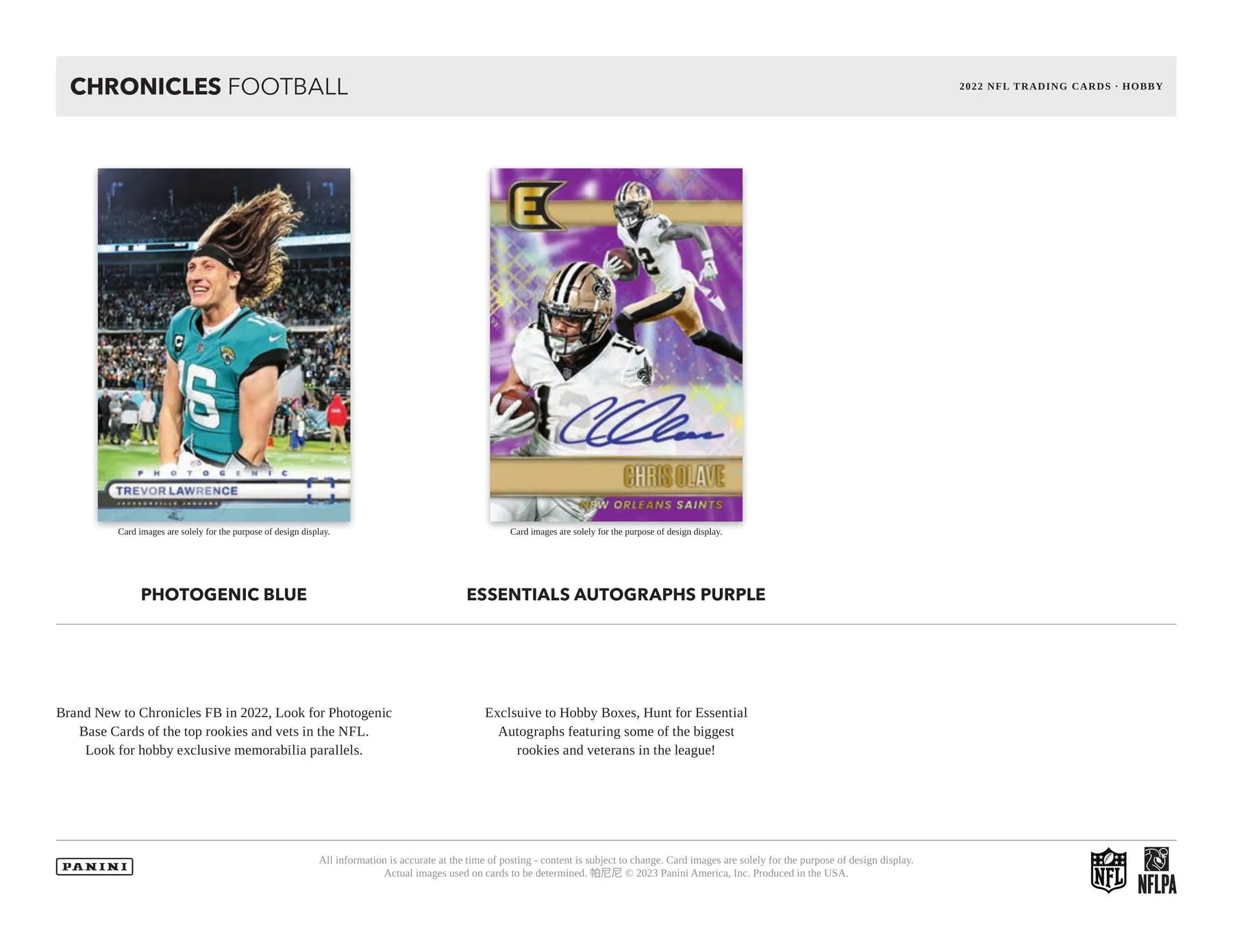 2022 Panini Chronicles Football Hobby Box - Columbia Hobby - Sports Card Boxes - Toploaders - Card Savers