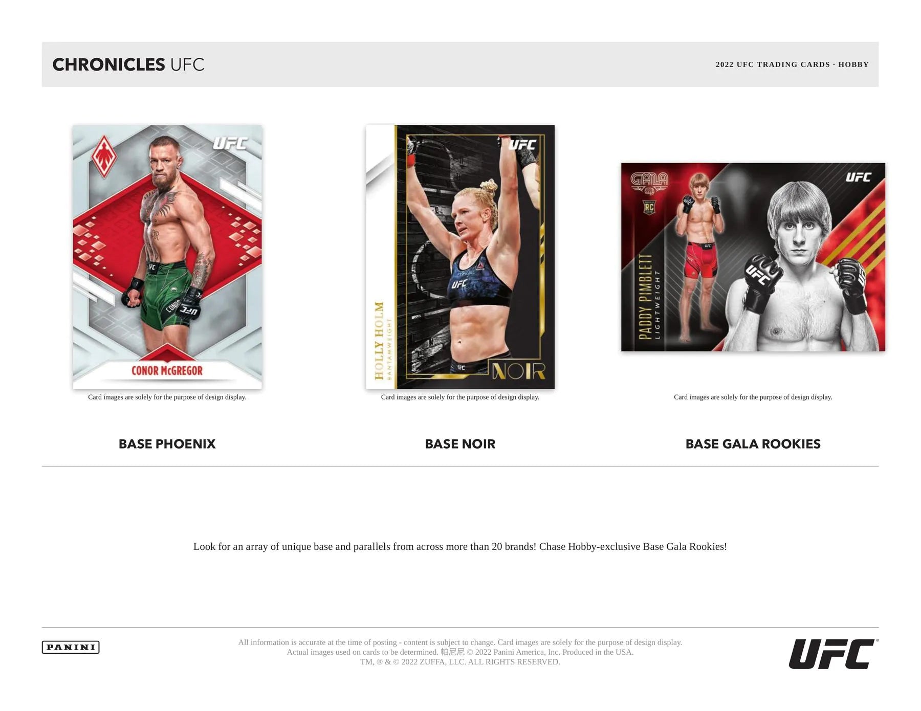 2022 Panini Chronicles UFC Hobby Box - Columbia Hobby - Sports Card Boxes - Toploaders - Card Savers