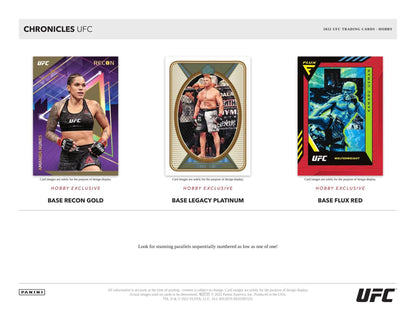 2022 Panini Chronicles UFC Hobby Box - Columbia Hobby - Sports Card Boxes - Toploaders - Card Savers