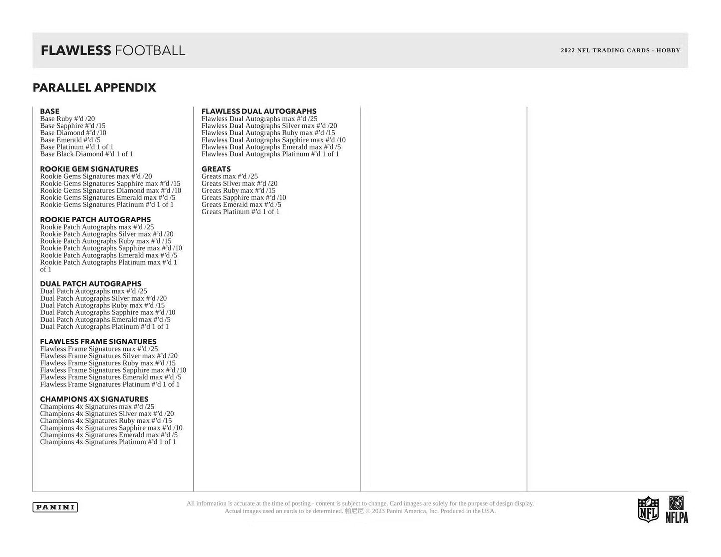 2022 Panini Flawless Football Hobby Box - Columbia Hobby - Sports Card Boxes - Toploaders - Card Savers