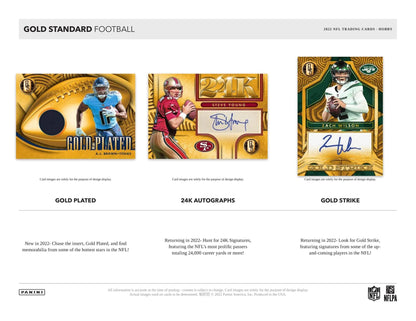 2022 Panini Gold Standard Football Hobby Box - Columbia Hobby - Sports Card Boxes - Toploaders - Card Savers