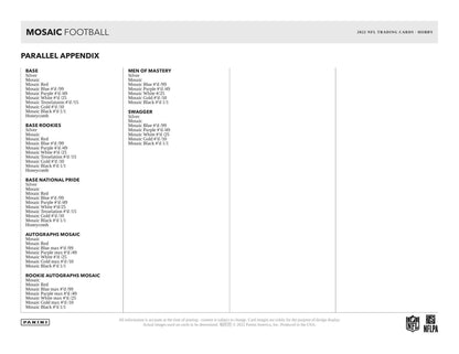 2022 Panini Mosaic Football 1st Off The Line FOTL Hobby Box - Columbia Hobby - Sports Card Boxes - Toploaders - Card Savers