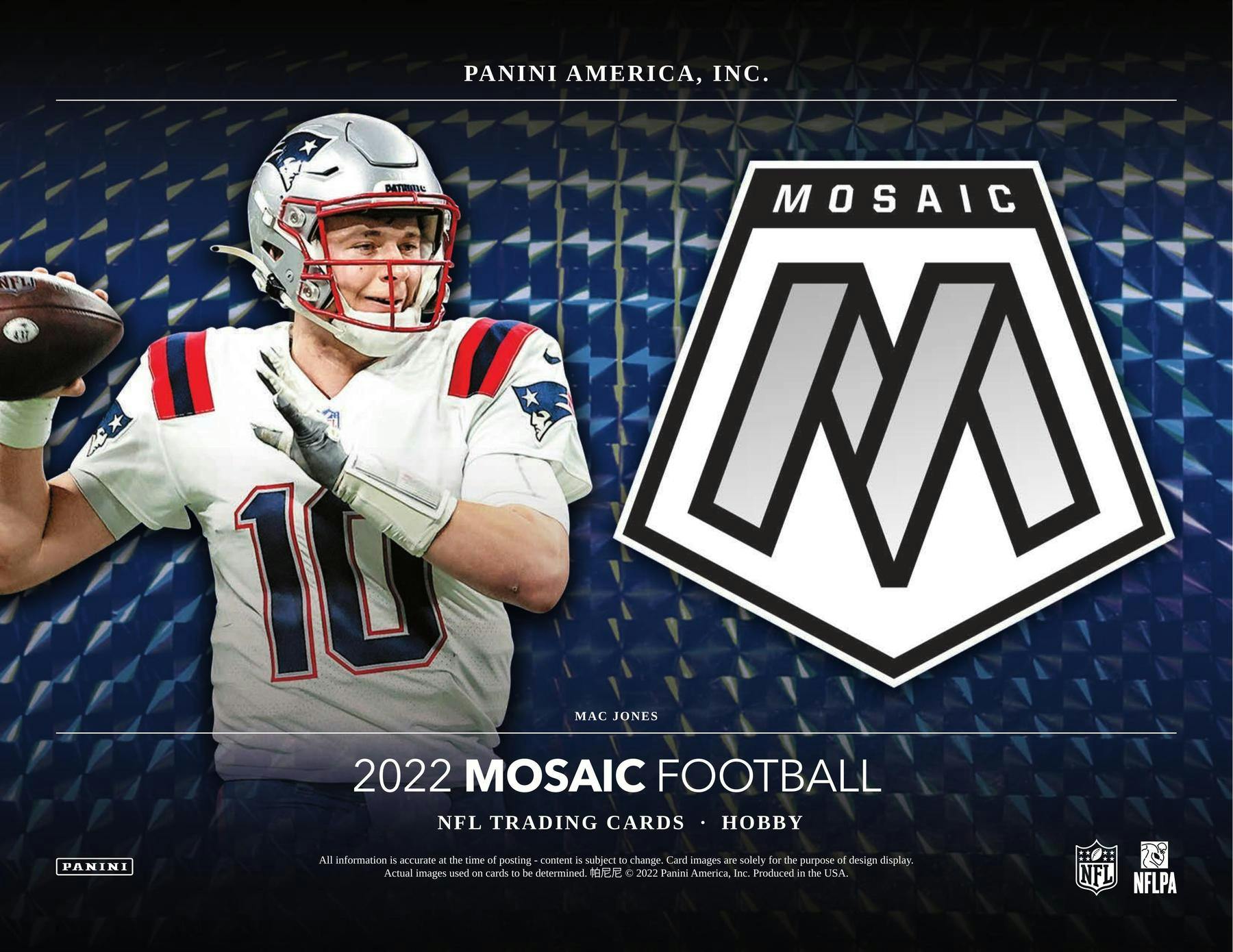 2022 Panini Mosaic Football 1st Off The Line FOTL Hobby Box - Columbia Hobby - Sports Card Boxes - Toploaders - Card Savers