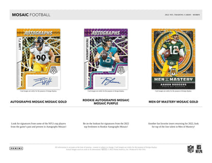2022 Panini Mosaic Football 1st Off The Line FOTL Hobby Box - Columbia Hobby - Sports Card Boxes - Toploaders - Card Savers