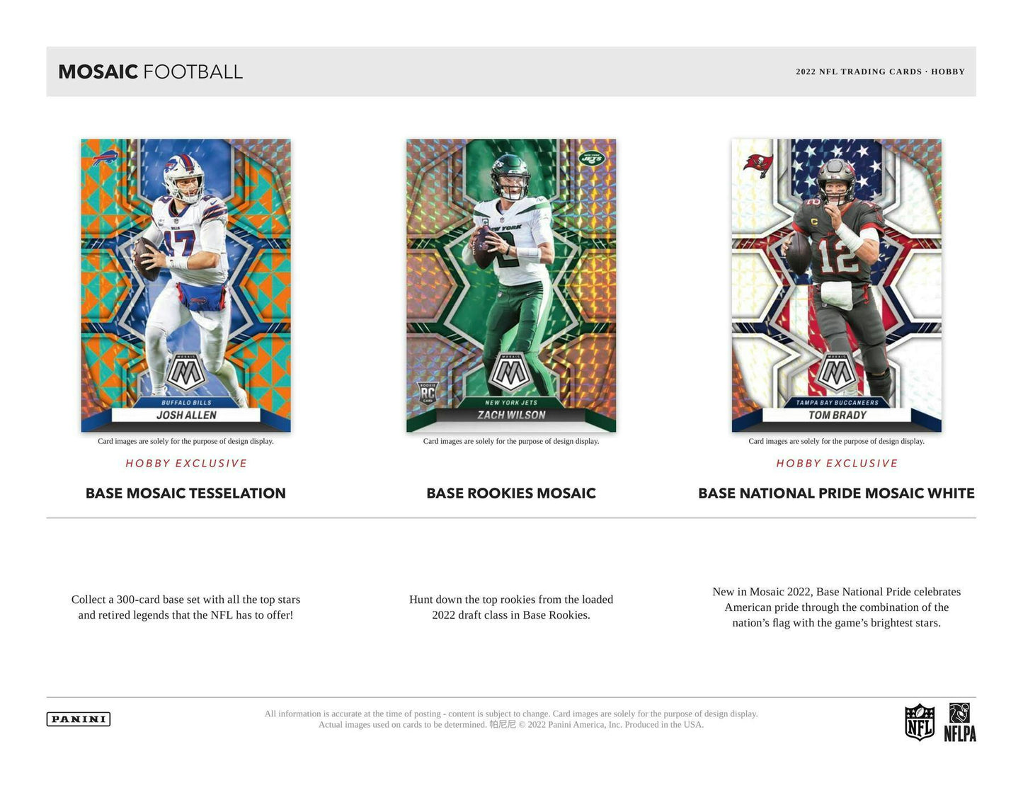 2022 Panini Mosaic Football 1st Off The Line FOTL Hobby Box - Columbia Hobby - Sports Card Boxes - Toploaders - Card Savers
