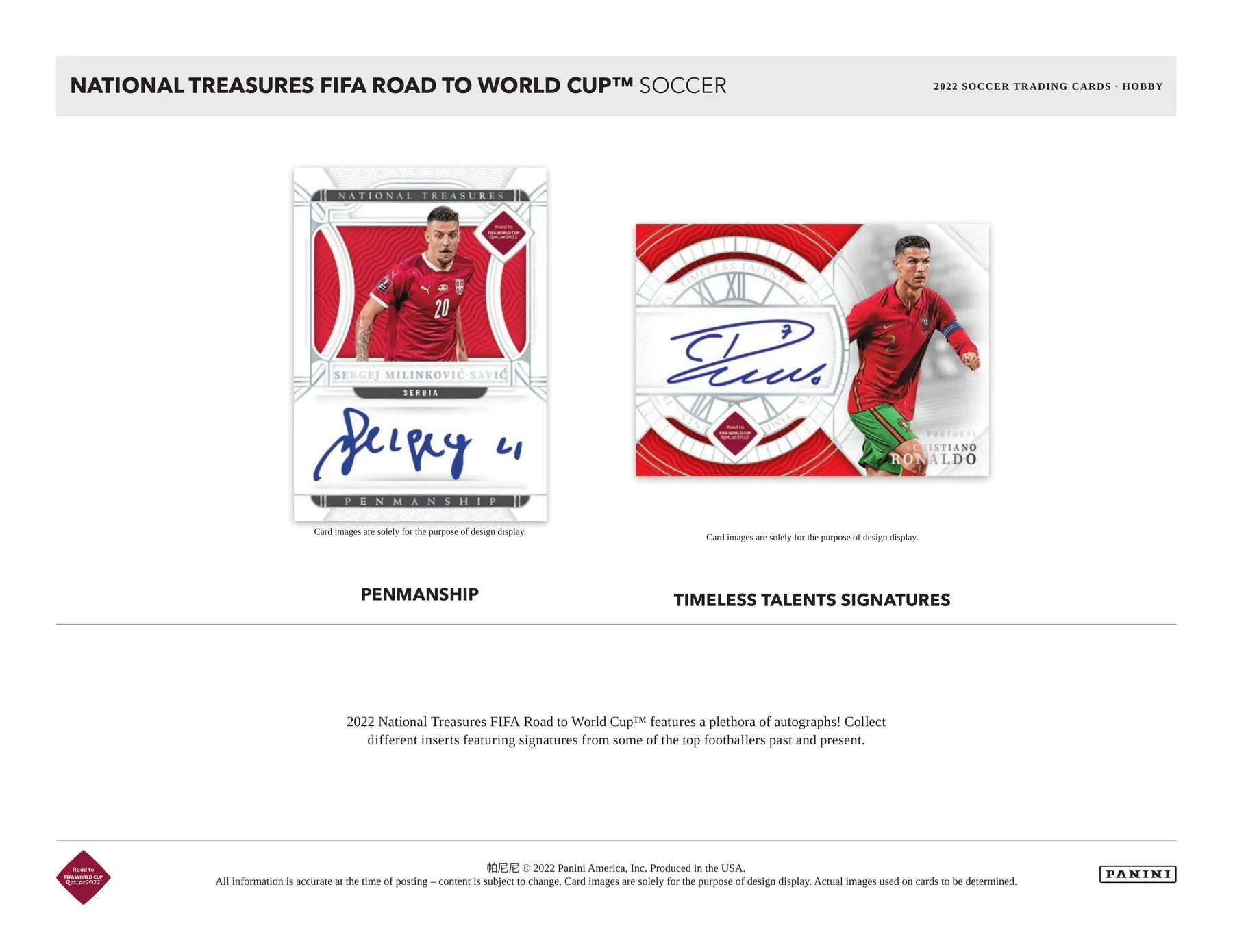 2022 Panini National Treasures FIFA Road to World Cup Soccer Hobby Box - Columbia Hobby - Sports Card Boxes - Toploaders - Card Savers